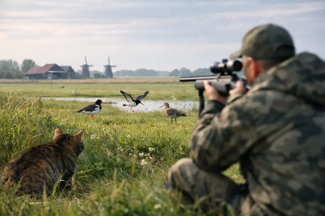 Overijssel overweegt afschot van verwilderde katten ter bescherming weidevogels