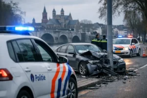 Politieachtervolging uit België eindigt met botsing in Maastricht