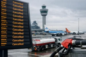 Vluchtannuleringen op Schiphol door hoge brandstofkosten