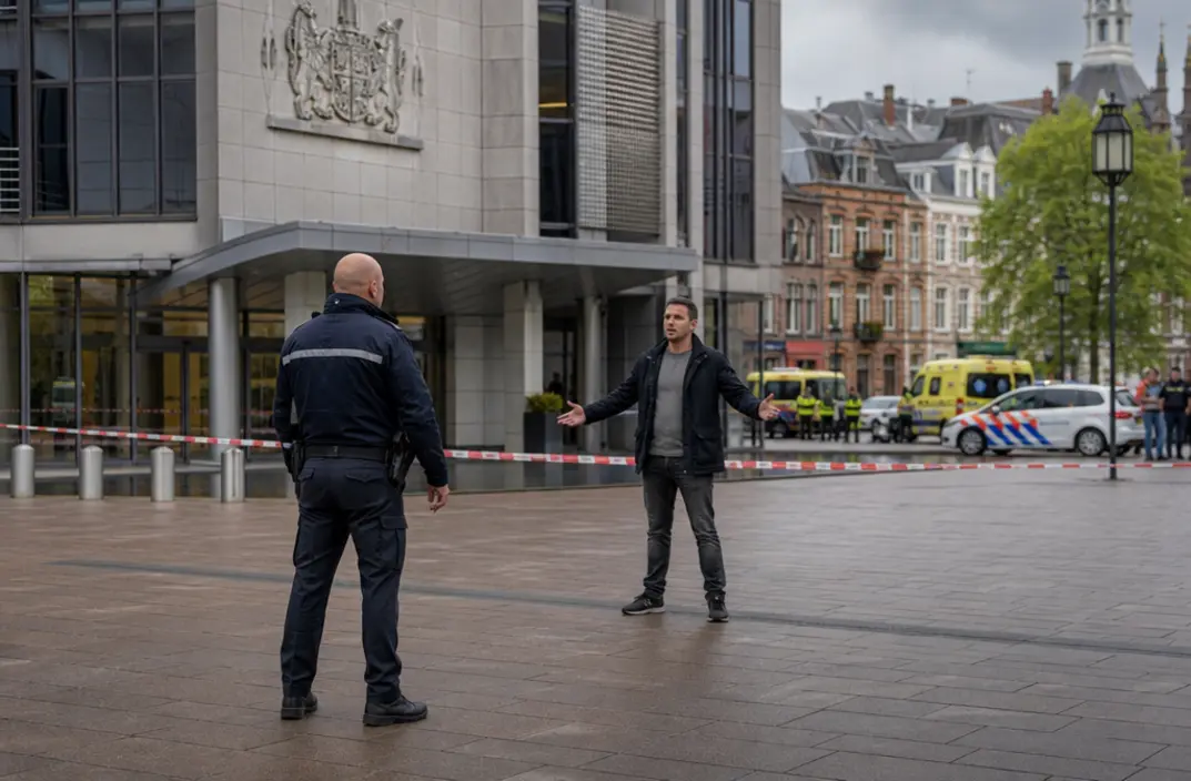 Beveiliger geconfronteerd met man die dreigt met bom op stadhuis in Den Haag