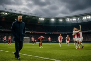 PSV verliest laatste punten in blessuretijd tegen Ajax in jubileumwedstrijd Bosz