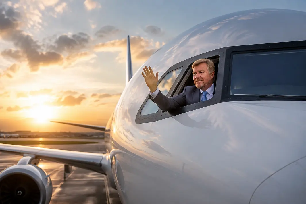 Koning Willem-Alexander vliegt voor het eerst met nieuwe Airbus A321neo