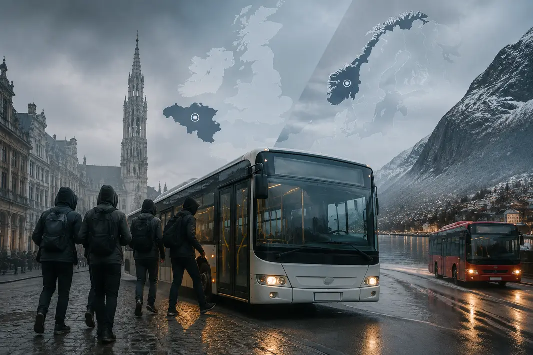 Tieners stelen stadsbussen: incidenten in België en Noorwegen